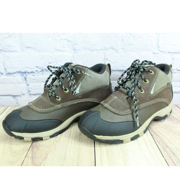 LL Bean Storm Chaser Brown Leather Lace Up Waterproof Hiking Boots Size 9.5 M - Picture 2 of 9